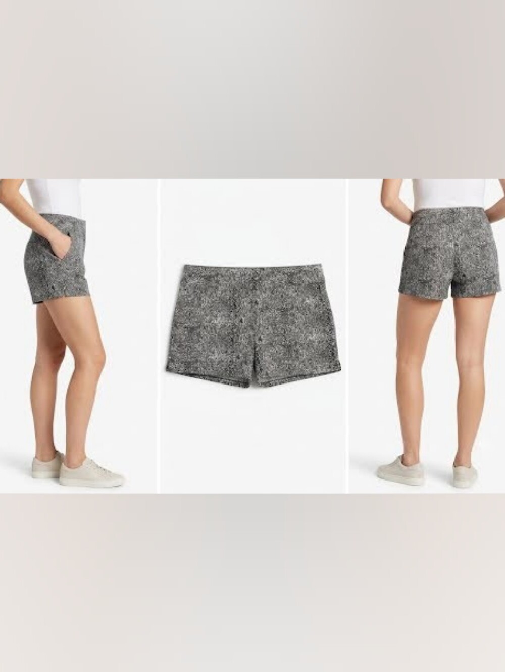 INC International Concepts High-Waist Snake Print Shorts in Black & White